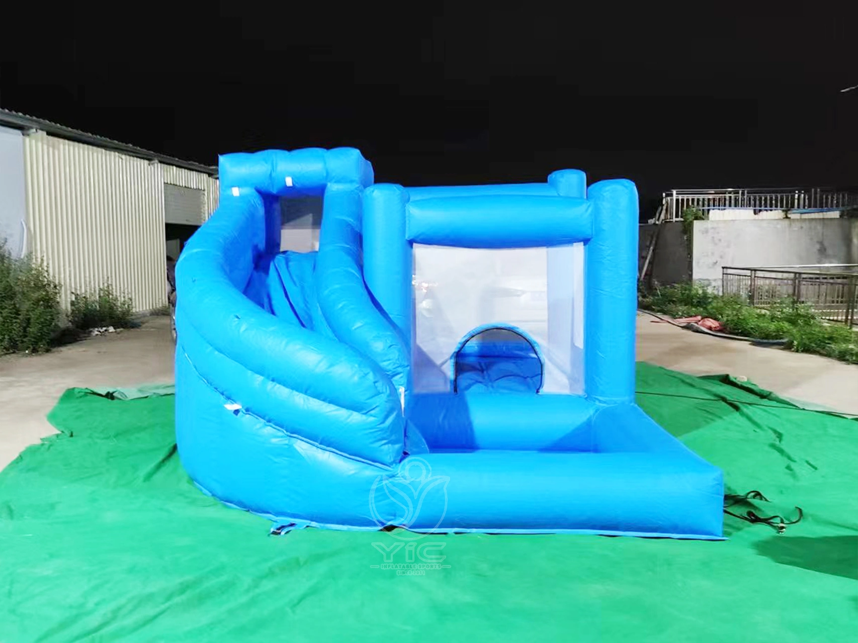 Blue bounce house with ball pit product photo 2