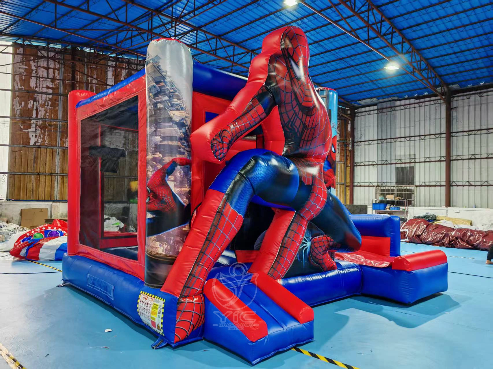 Spiderman inflatable bounce house with slide product photo 2