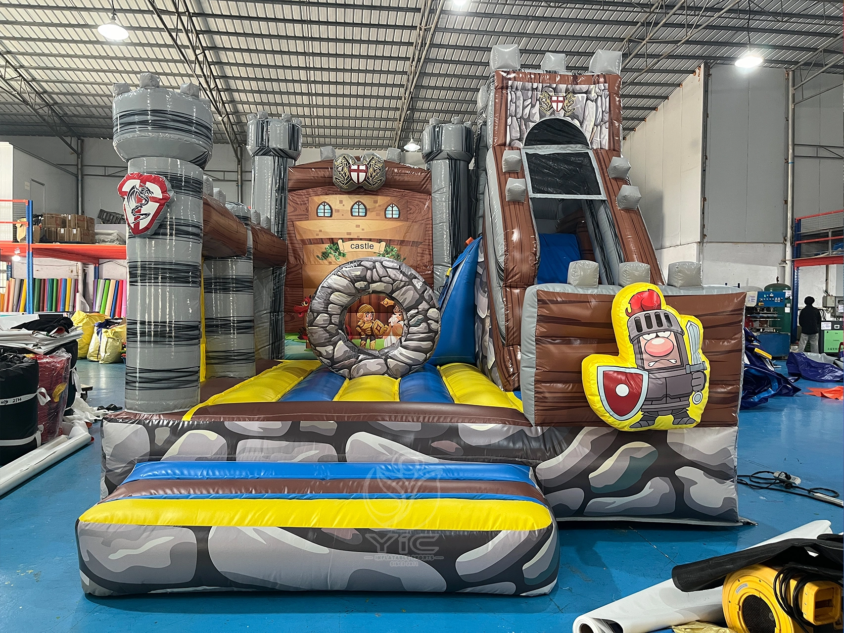 Inflatable medieval castle