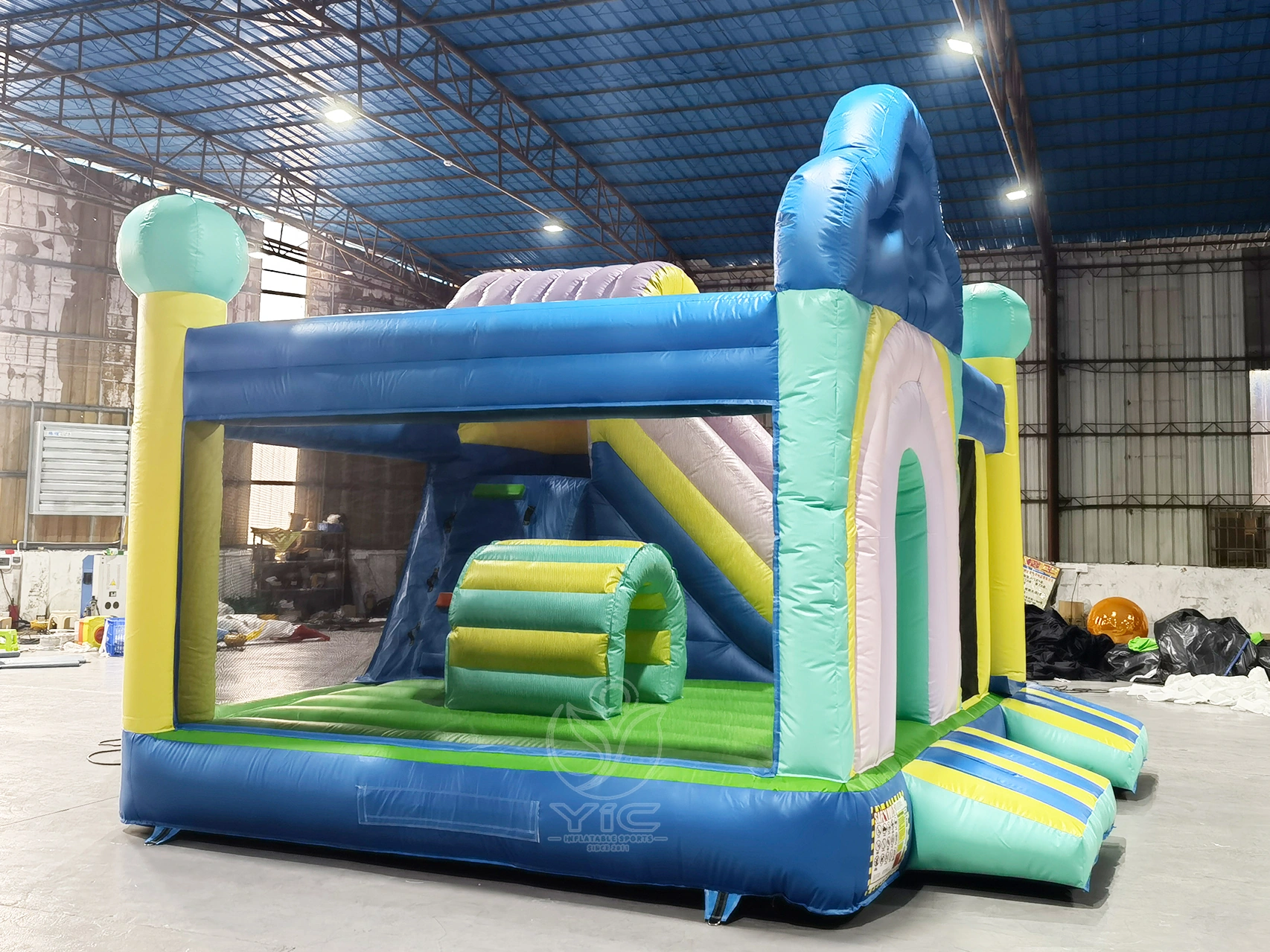 Pastel bounce house slide product photo 4