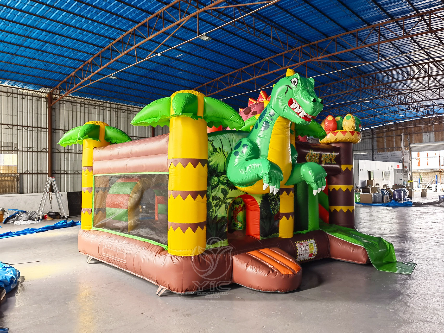 Dinosaur bounce house slide combo product photo 2