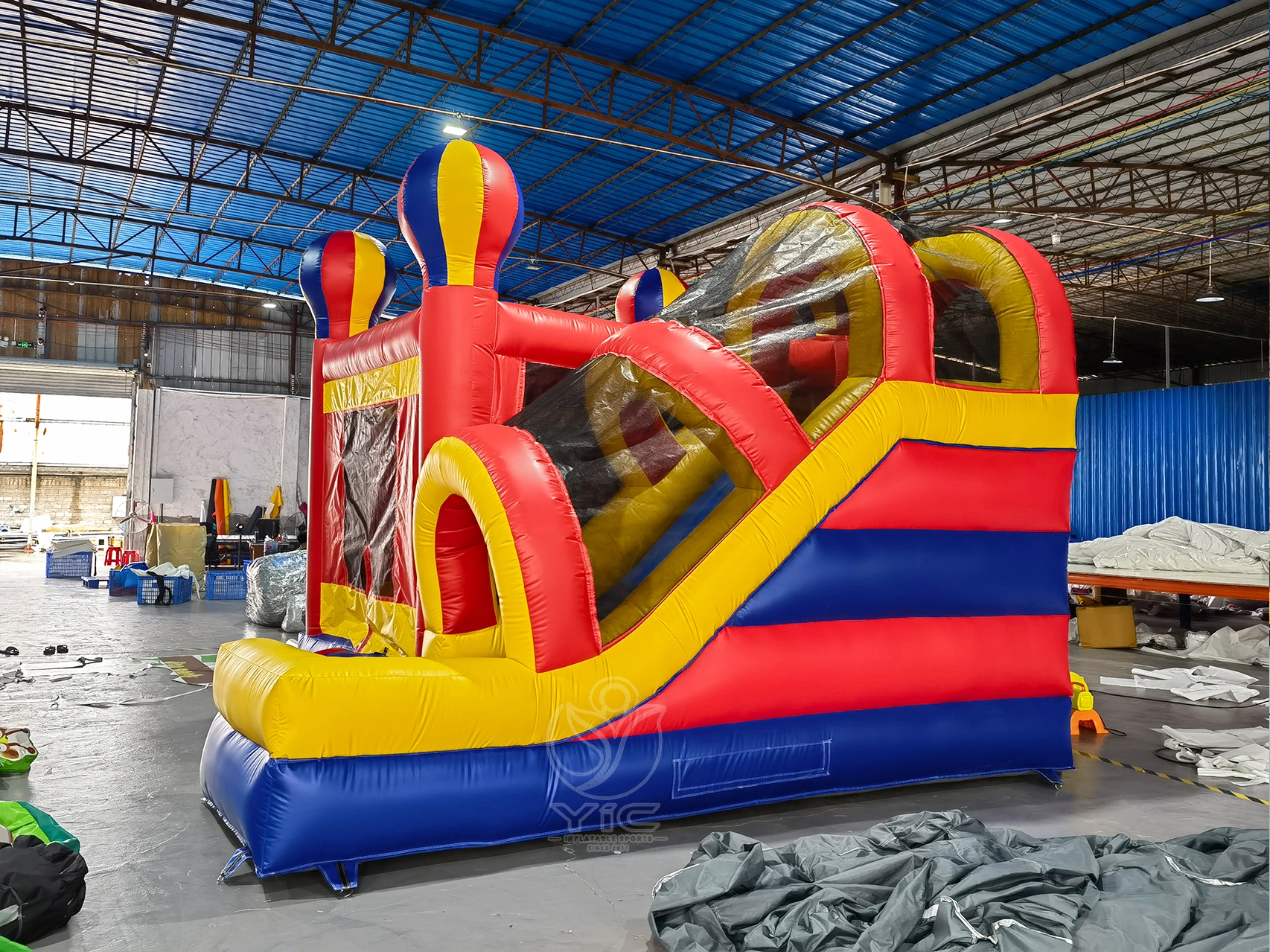 Hot air balloon slide and hoop bouncer product photo 3