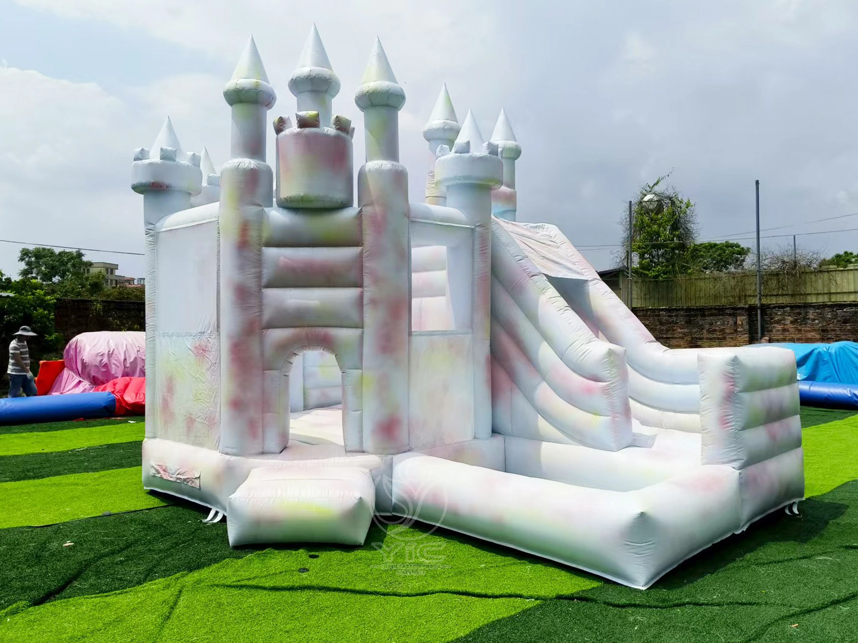 White luxury bouncy castle