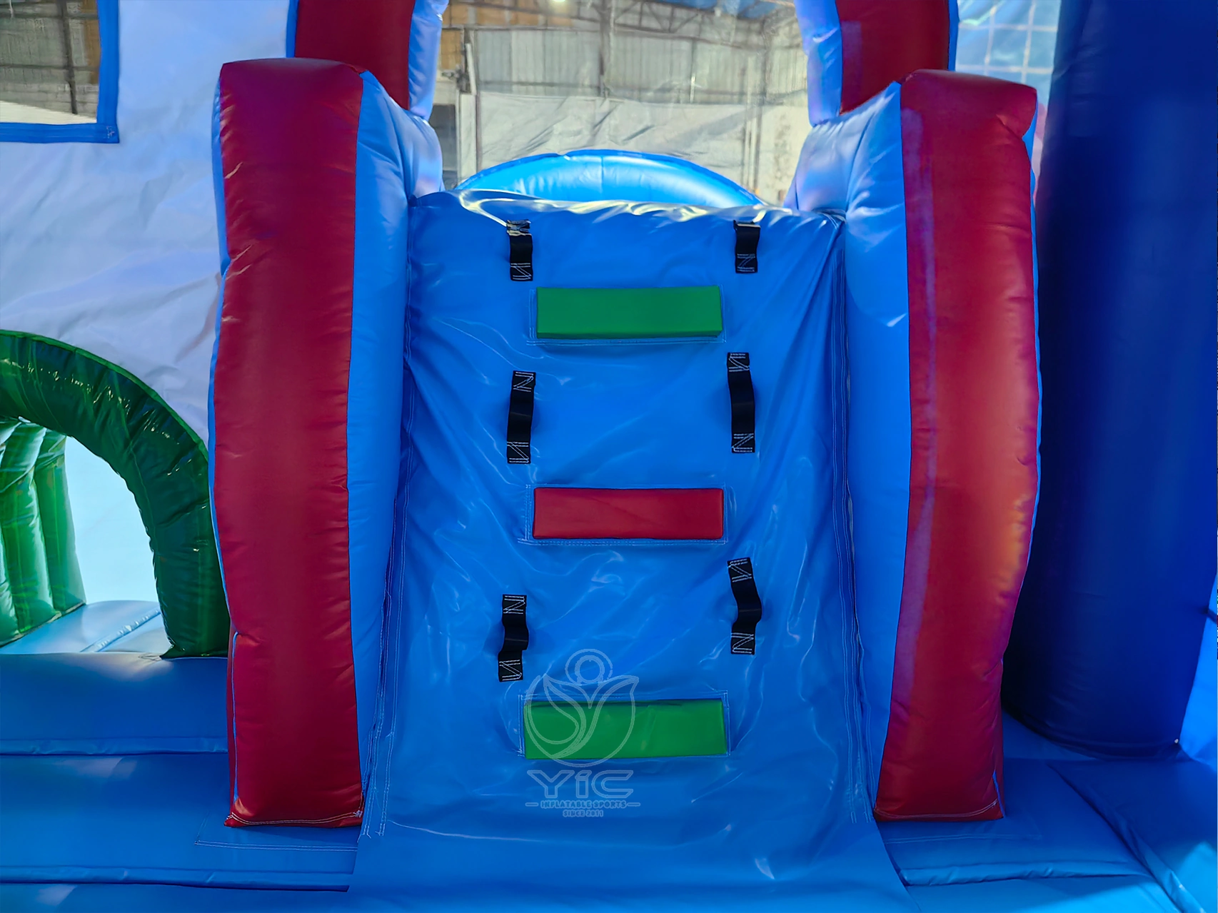 Inflatable bounce house with slide and basketball hoop product photo 5