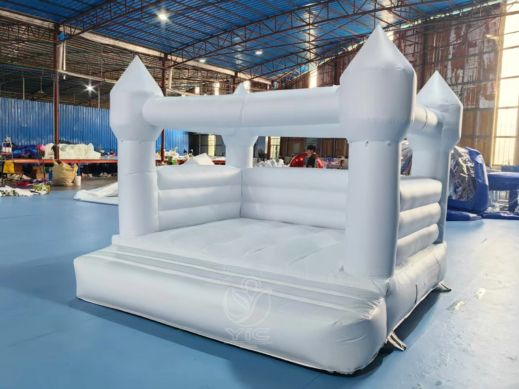 Commercial grade white bounce house