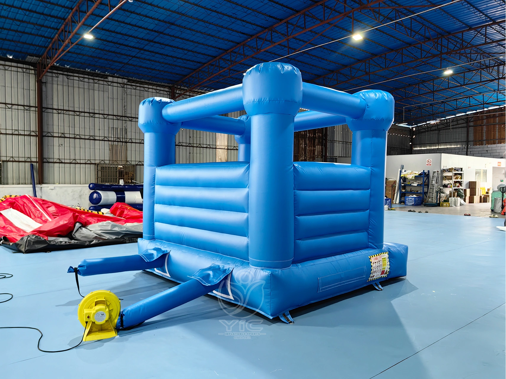 Solid blue bounce house product photo 5