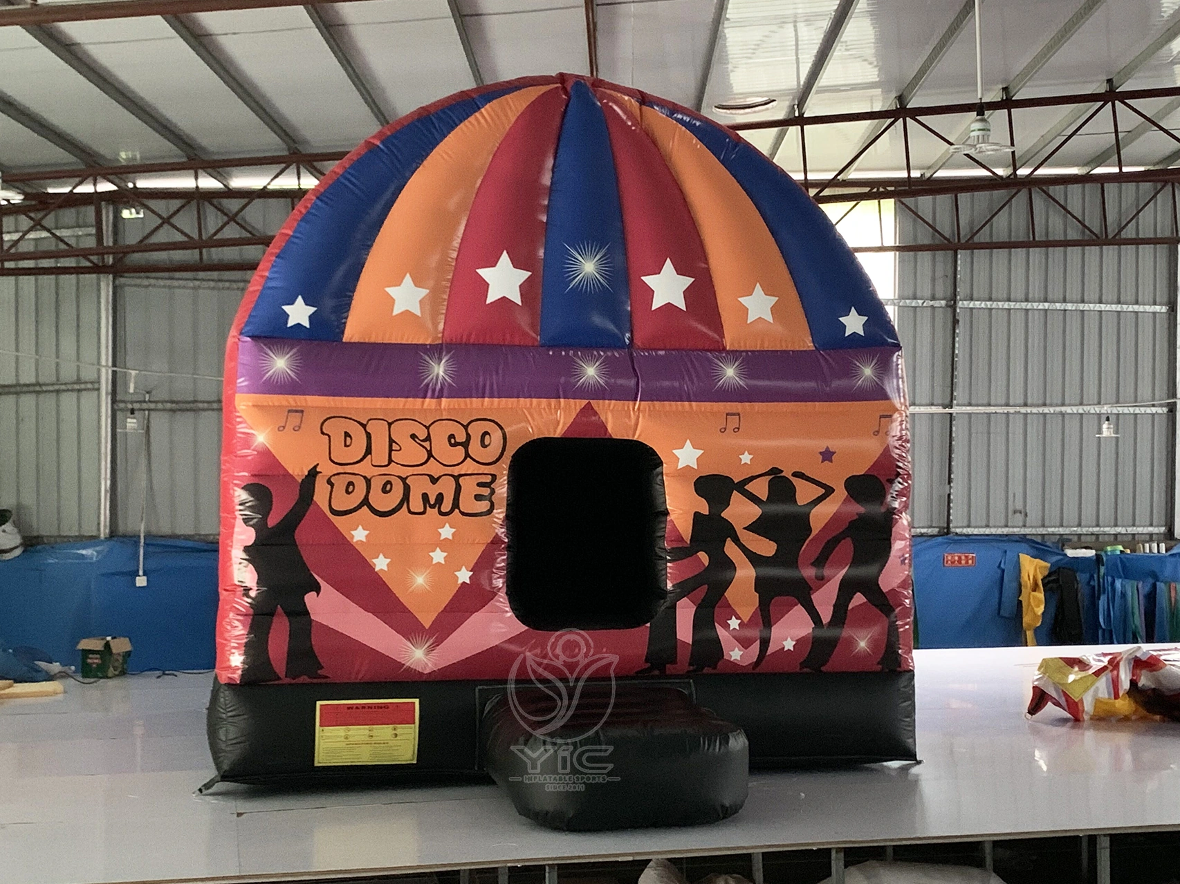 Disco dome bounce house