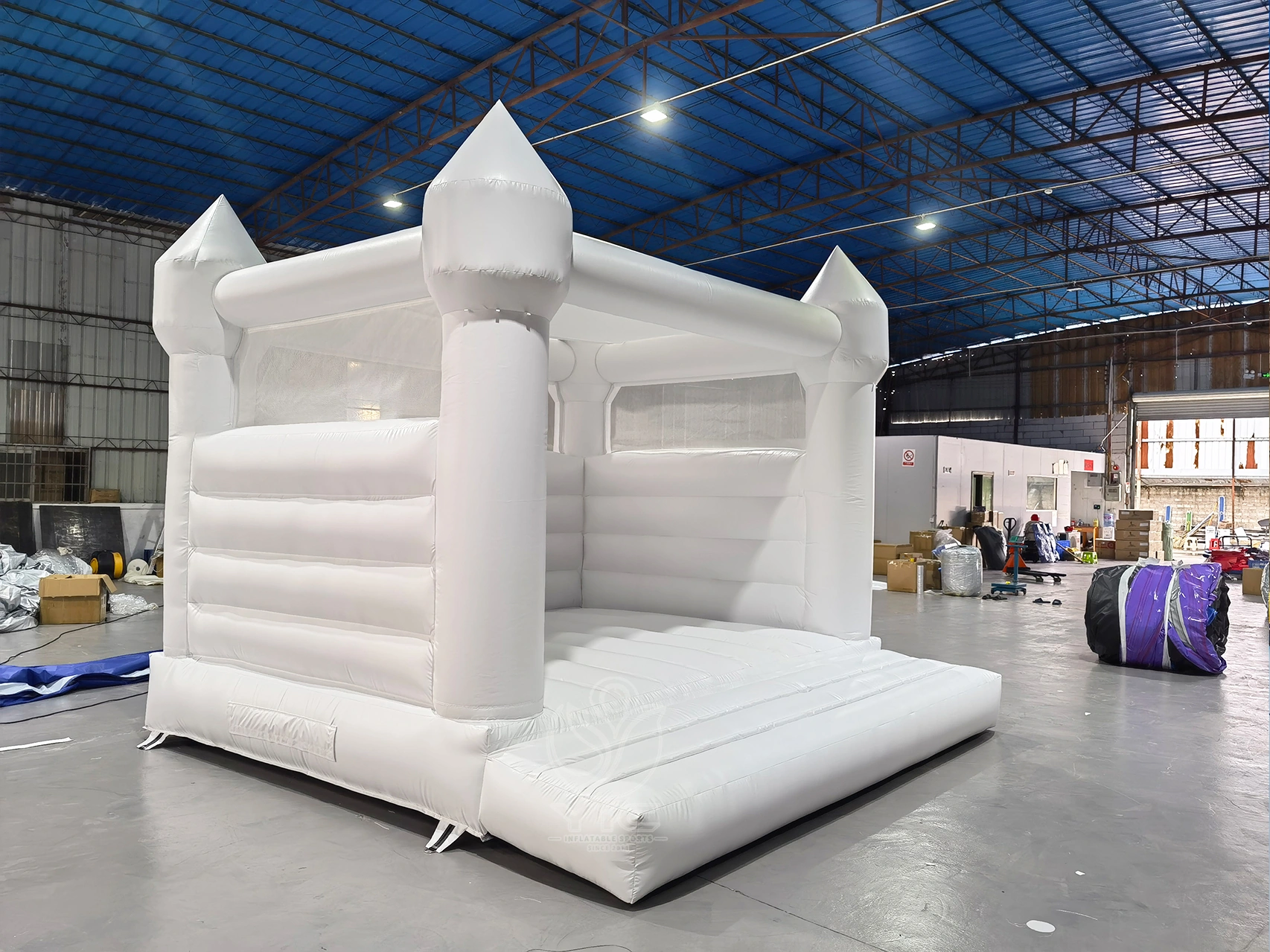 Commercial white bounce house product photo 3