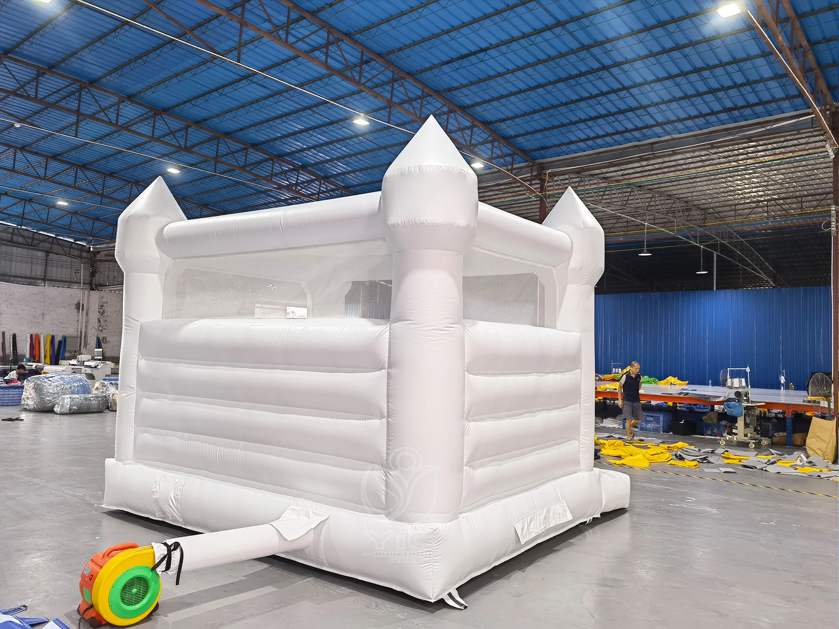 Commercial white bounce house product photo 4