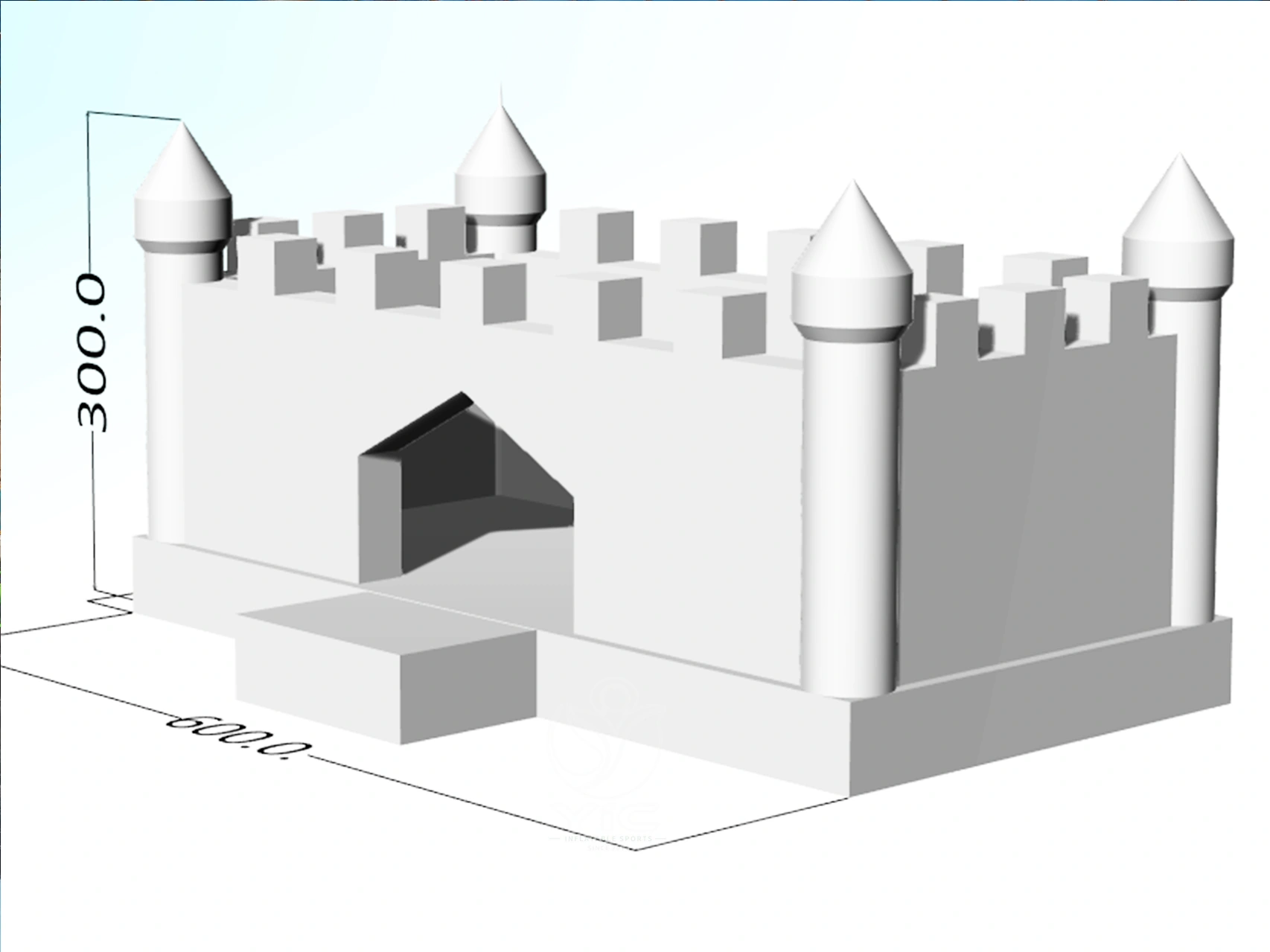 White jumping castle product photo 4