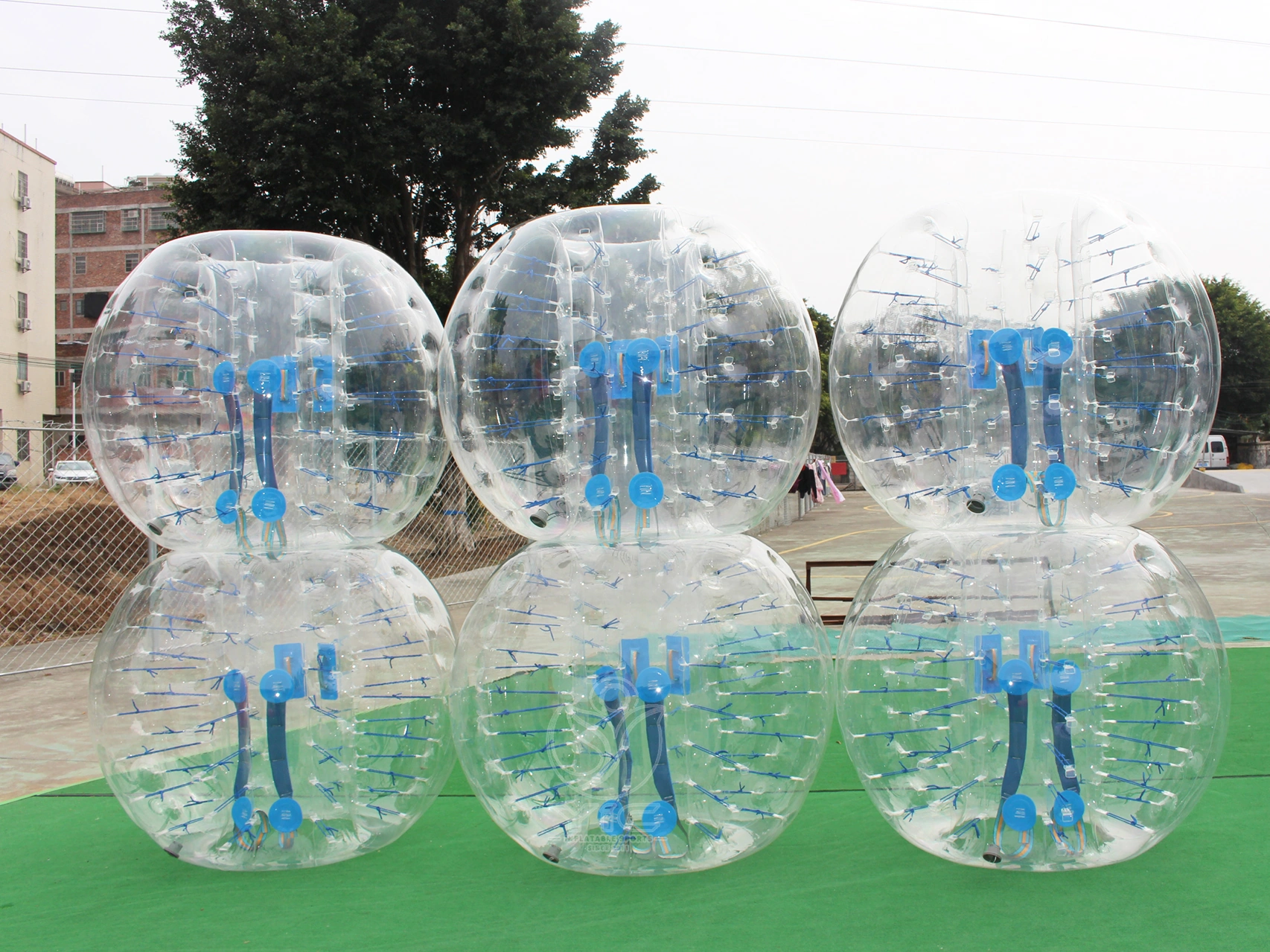 Inflatable soccer bubbles