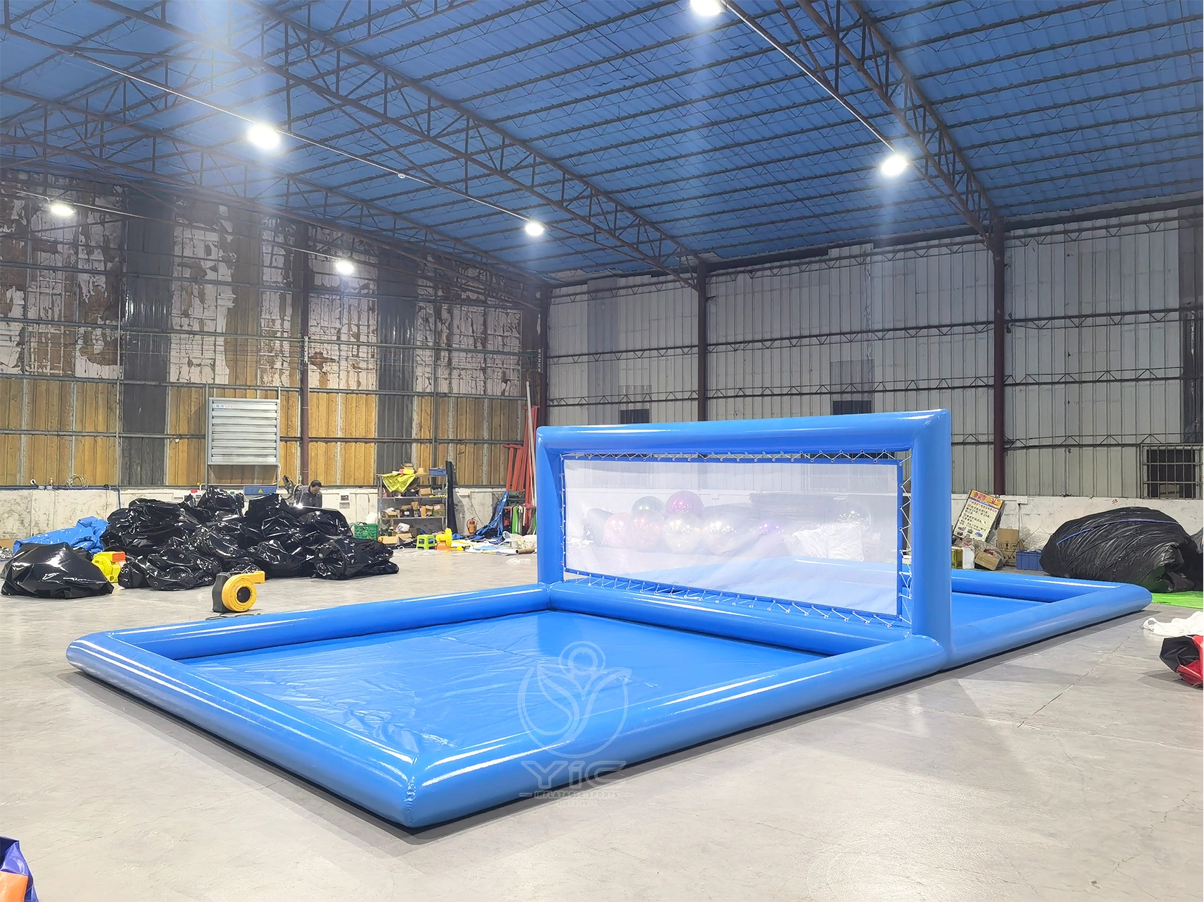 Inflatable volleyball court