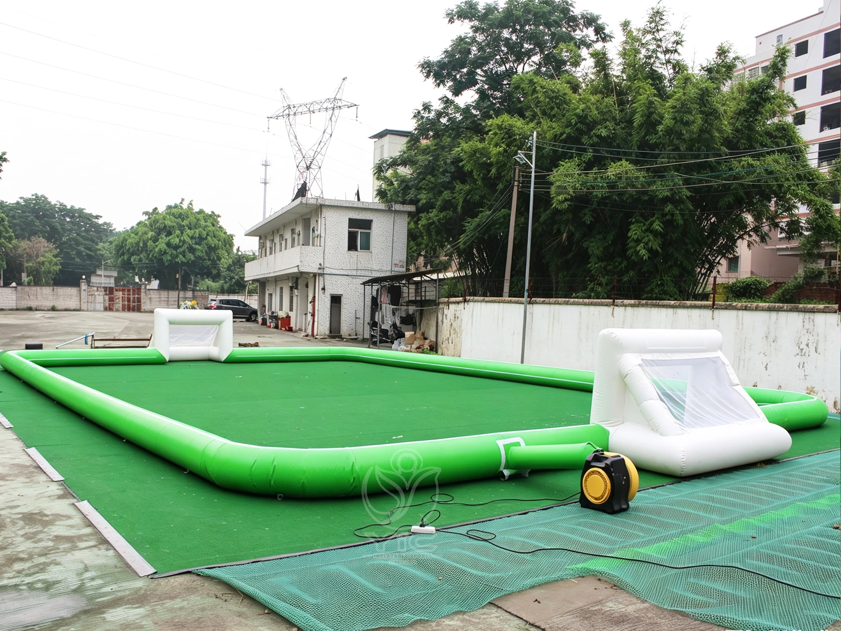 Inflatable soccer pit
