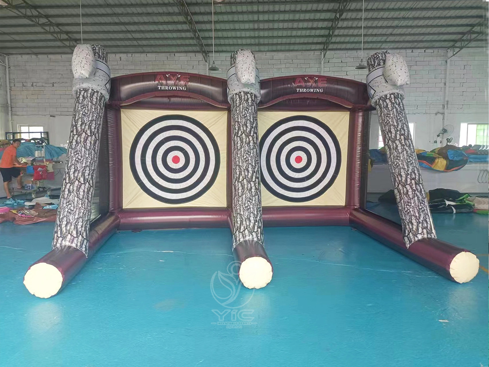 Inflatable axe throwing