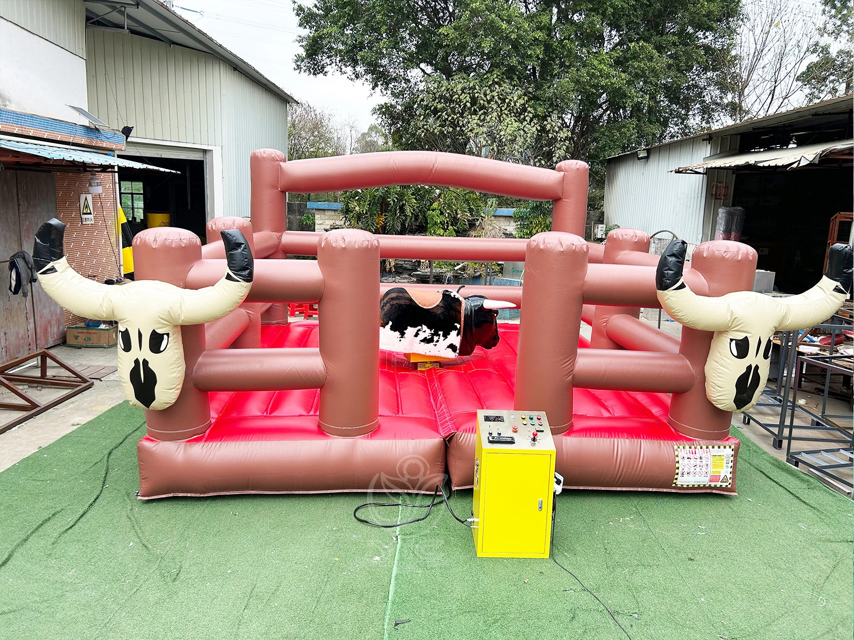 Commercial inflatable mechanical bull
