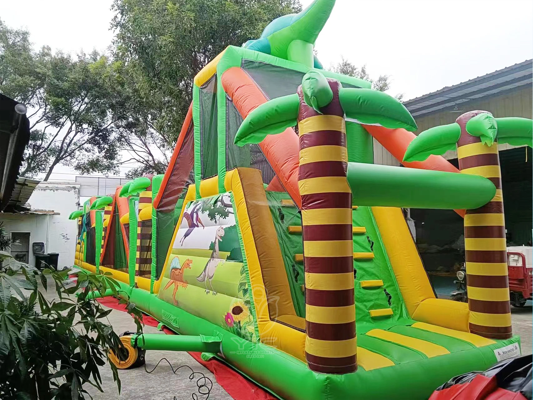 Dinosaur inflatable obstacle course product photo 2