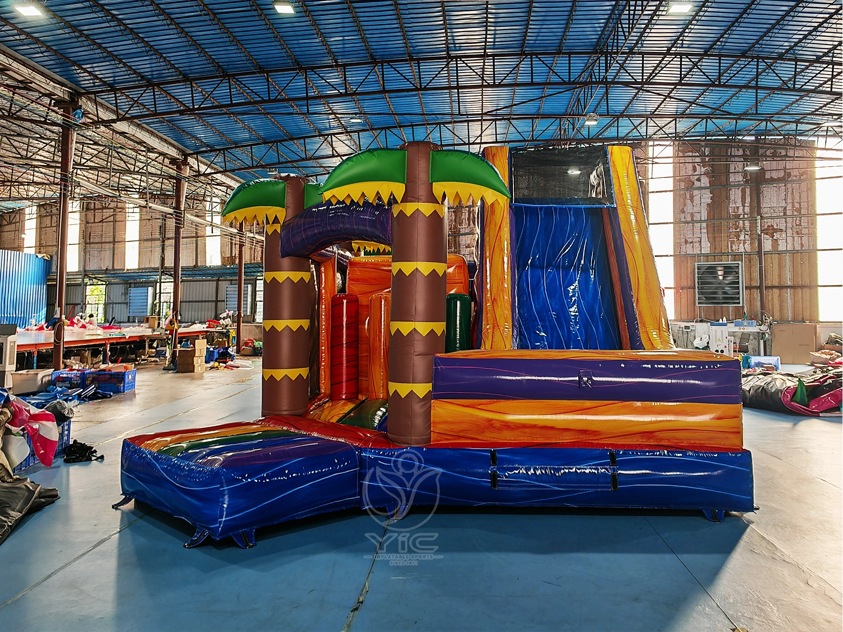 Tropical bounce house obstacle course product photo 2