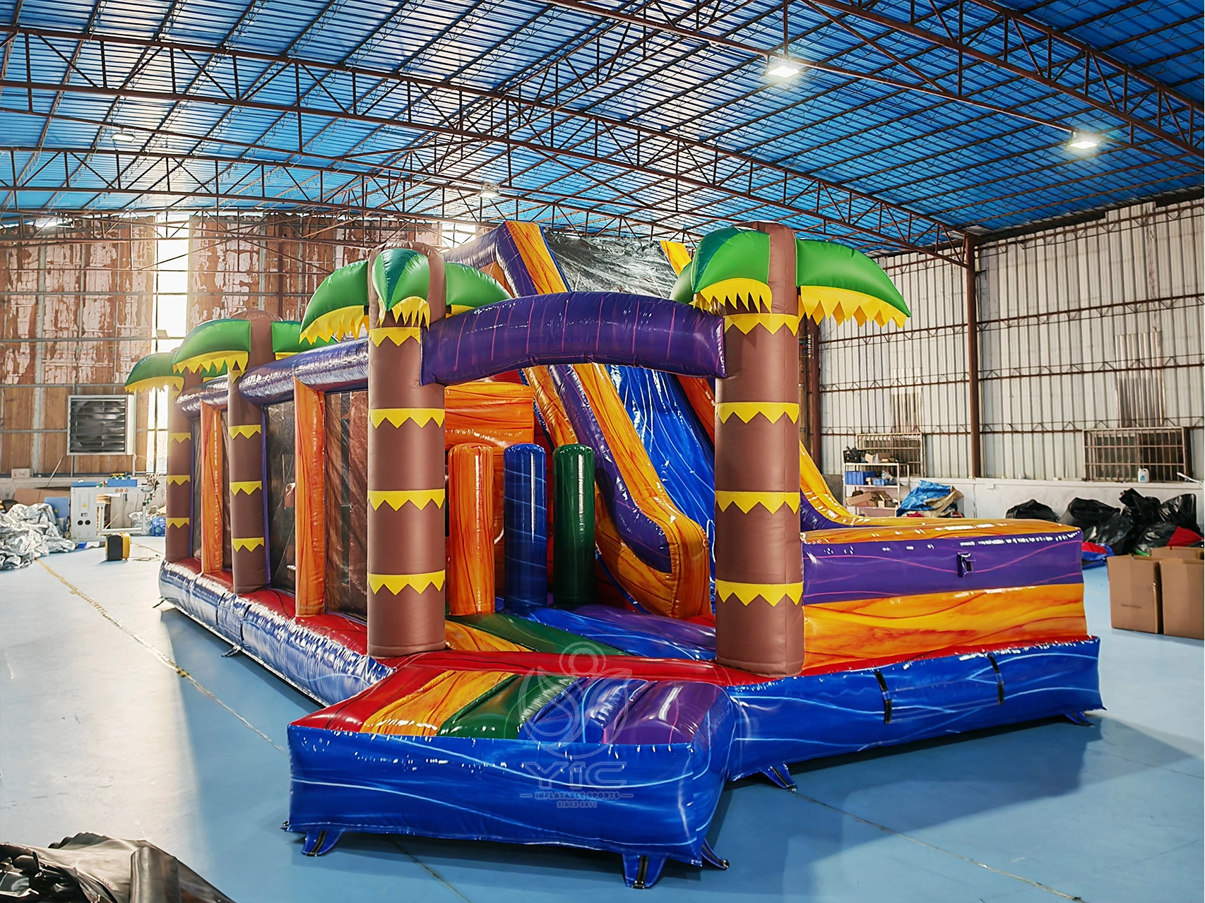 Tropical bounce house obstacle course product photo 3