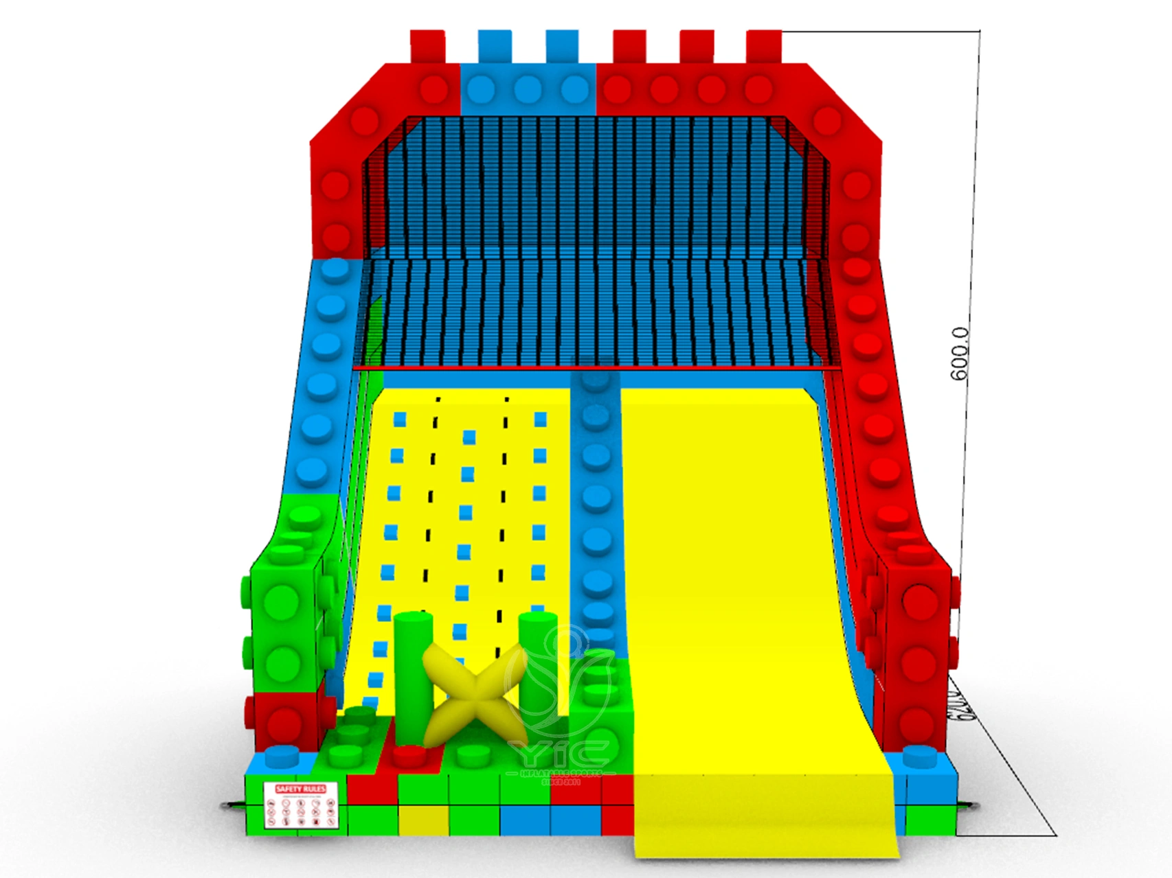 Inflatable building block slide product photo 5