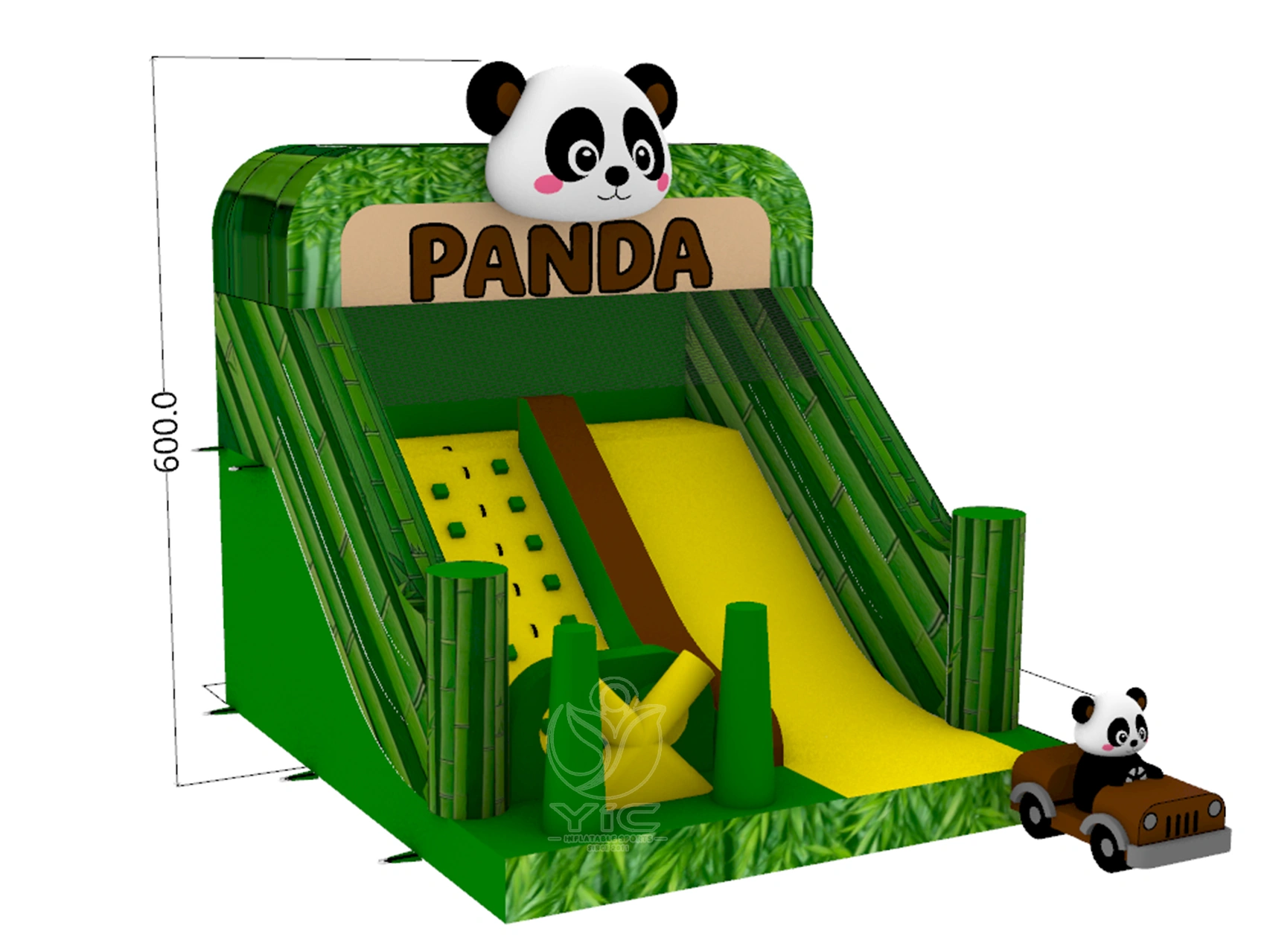 Inflatable panda slide product photo 5