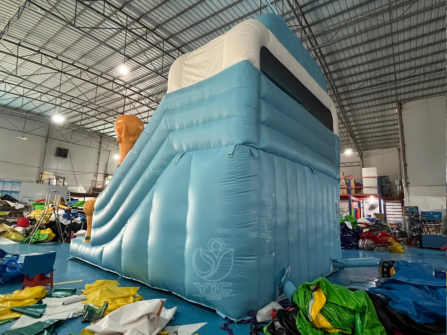 Soccer themed inflatable slide product photo 4