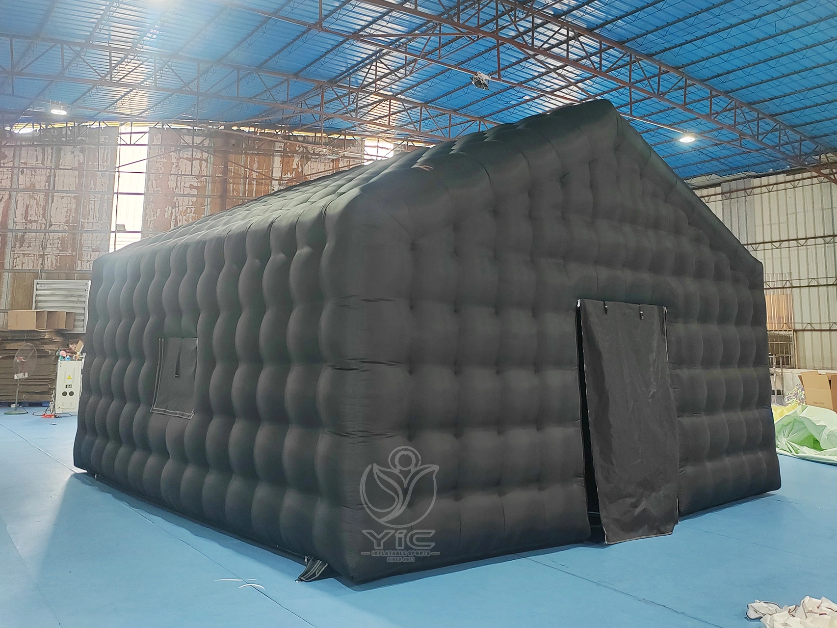 Commercial inflatable black honeycomb tent