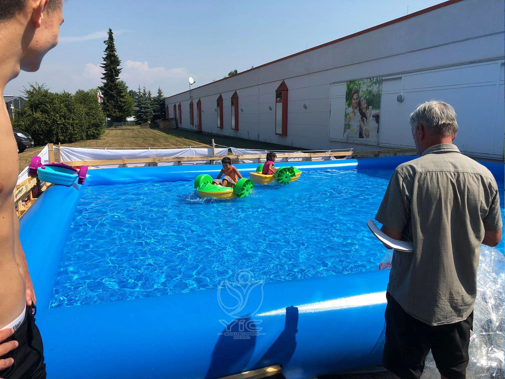 Commercial inflatable paddle boat pool product photo 2