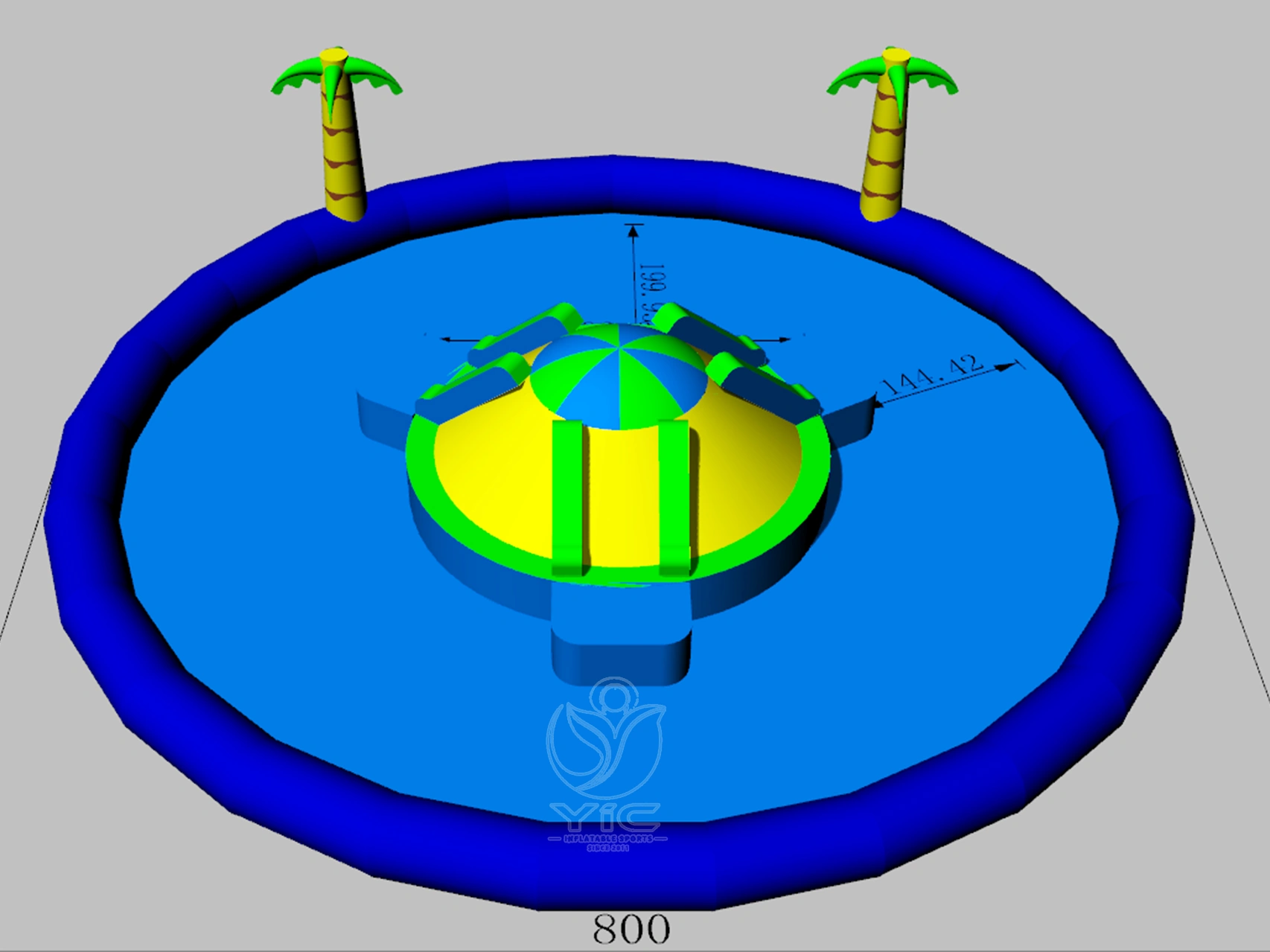 Floating island inflatable water park product photo 5